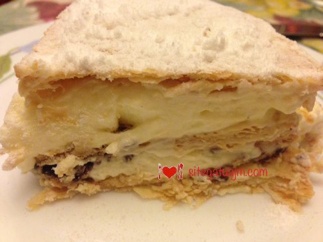Millefoglie me krem chantilly
