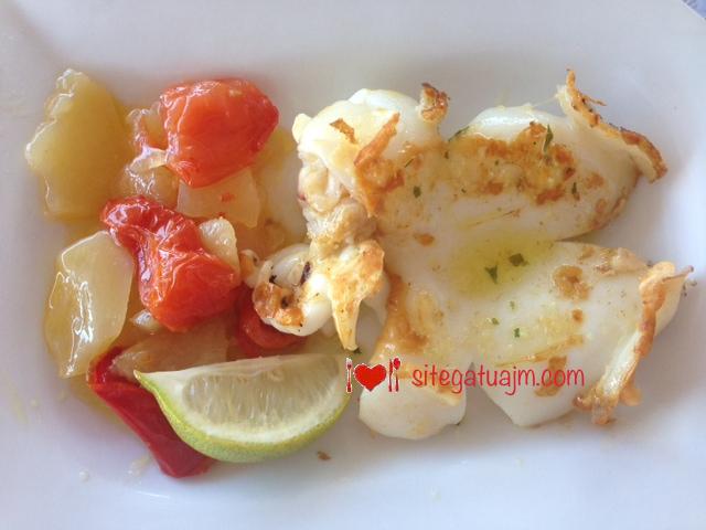 Sepje me patate dhe domate